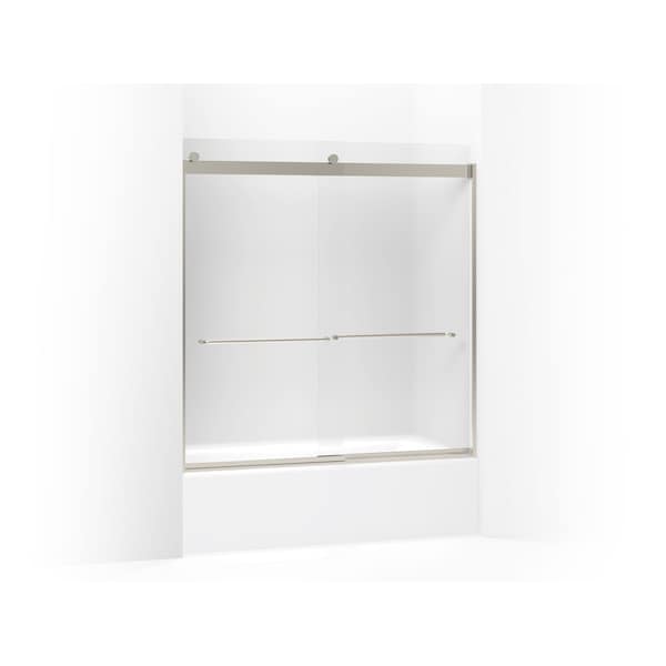 Kohler Levity(R) Sliding Bath Door, 62" H X 56-5/8" - 59-5/8" W, With 1/4" Thick Frosted Glass And Towel Bars 706004-D3-MX - main