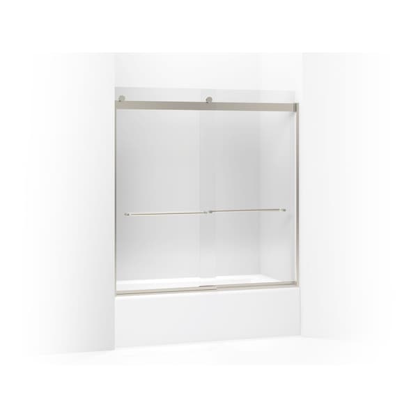 Kohler Levity(R) Sliding Bath Door, 62" H X 56-5/8" - 59-5/8" W, With 1/4" Thick Crystal Clear Glass And Towel Bars 706004-L-MX - main