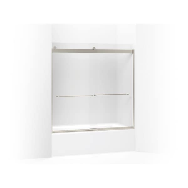 Kohler Levity(R) Sliding Bath Door, 59-3/4" H X 56-5/8 - 59-5/8" W, With 1/4" Thick Frosted Glass And Towel Bars 706006-D3-MX - main