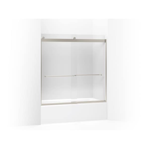 Kohler Levity(R) Sliding Bath Door, 59-3/4" H X 56-5/8 - 59-5/8" W, With 1/4" Thick Crystal Clear Glass And Towel Bars 706006-L-MX - main