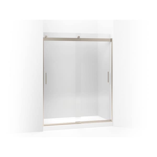 Kohler Levity(R) Sliding Shower Door, 74" H X 56-5/8 - 59-5/8" W, With 1/4" Thick Crystal Clear Glass And Blade Handles 706009-L-ABV - main