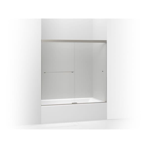 Kohler Revel(R) Sliding Bath Door, 55-1/2"H X 56-5/8 - 59-5/8"W, With 1/4" Thick Crystal Clear Glass 707000-L-BNK - main
