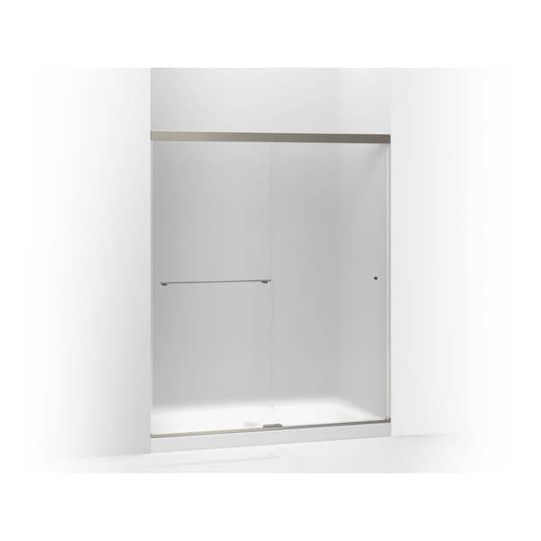 Kohler Revel(R) Sliding Shower Door, 76"H X 56-5/8 - 59-5/8"W, With 5/16" Thick Frosted Glass 707206-D3-BNK - main