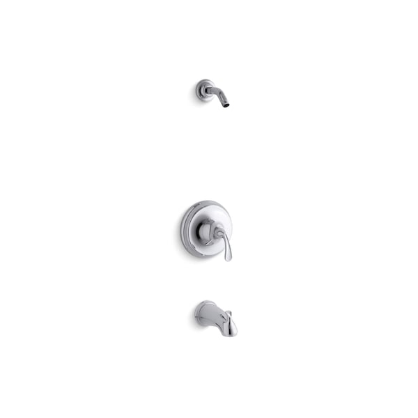 Kohler Forte(R) Sculpted Rite-Temp(R) Bath And Shower Valve Trim With Slip-Fit Spout, Less Showerhead TLS10275-4-CP - main