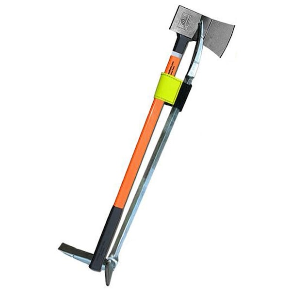 Leatherhead Tools Halligan with Handle, Orange, Rubber Grip K-30-UFO-8 - main