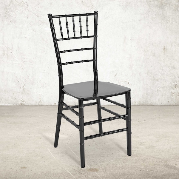 Flash Furniture Hercules Chiavari Chair, Black Back, 15 in W 18-3/4" L 35" H LE-BLACK-M-GG - main