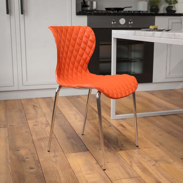 Flash Furniture Contemporary Chair, 18", Orange LF-7-07C-ORNG-GG - main