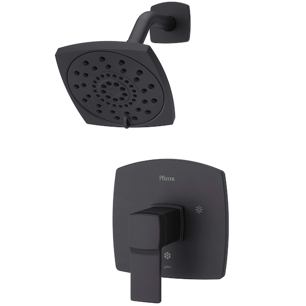 Pfister Single Handle Deckard Shower Only Trim Kit, Matte Black, Matte Black 2 Hole LG89-7DAB - main