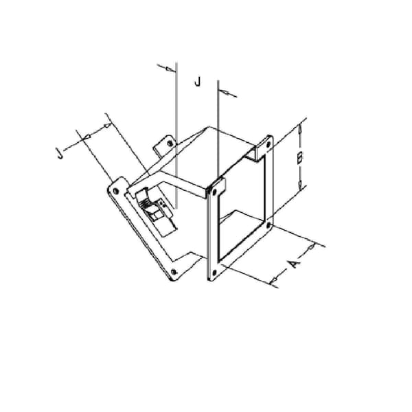 Wiegmann N1 LAY-IN 45 DEG OUTSIDE 4X4 CS, GRY, 1 Rating, Carbon Steel, Polyester Powder LJWL454C - main