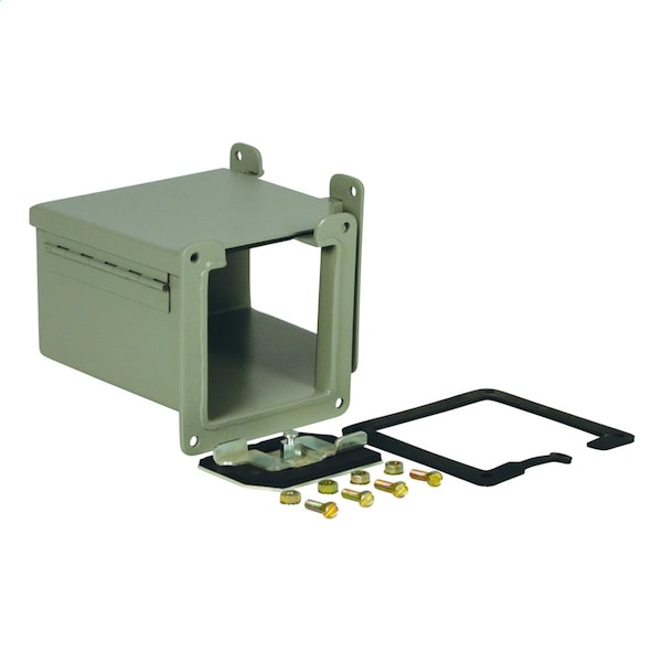 Wiegmann N1 LAY-IN 90 DEG TOP 4X4 CRBN STL, GRY, 1 Rating, Carbon Steel, Polyester Powder LJWL904A - main