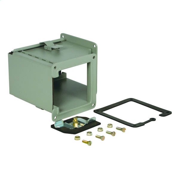 Wiegmann N1 LAY-IN 90 DEG OUTSIDE 4X4 CS, GRY, 1 Rating, Carbon Steel, Polyester Powder LJWL904C - main