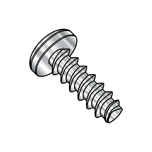 Zoro Select Thread Forming Screw, #6-19 x 3/4 in, Wax 18-8