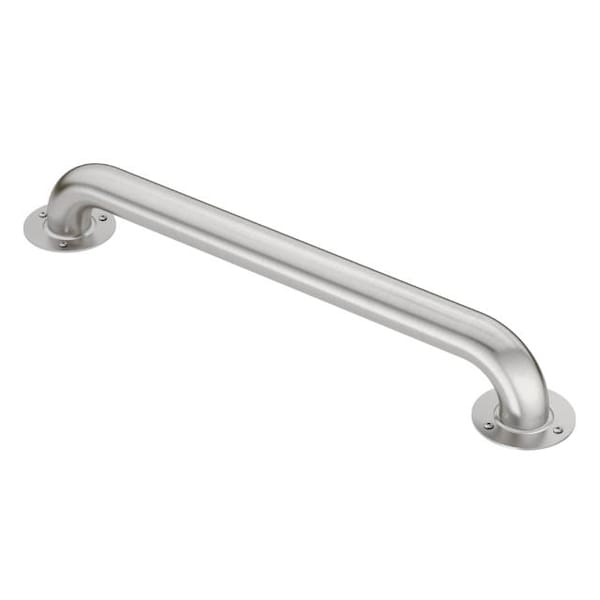 Moen 36" L, Vertical or Horizontal Bars, Stainless Steel, Exposed Screw 36" Grab Bar Satin Stainle LR7536