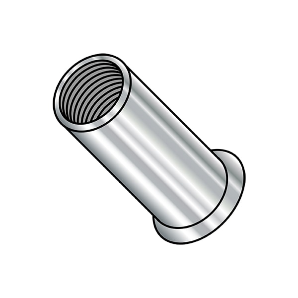 Zoro Select Rivet Nut, #10-32 Thread Size, 0.300 in - 0.320 in Flange Dia., .435 in - .465 in L, 1000 PK LSS-11130 - main