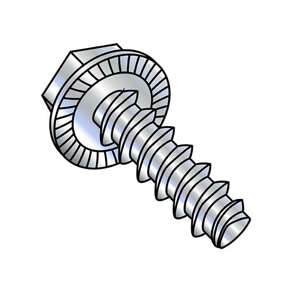 Zoro Select 1/4"-10 x 1-1/4 in Hex Hex Machine Screw, Wax Steel, 1000 PK 1420LWS - main