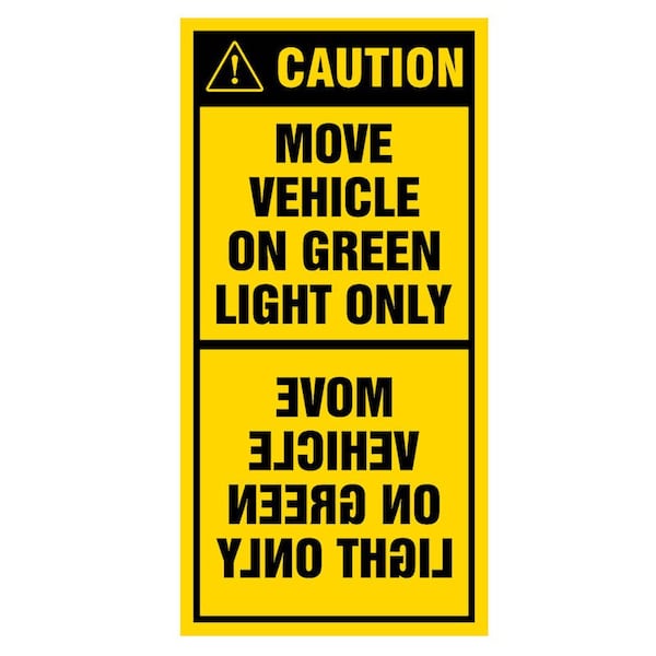 Ideal Warehouse Innovations Dock Traffic Warning Sign Outside ENG 60-5433 - main