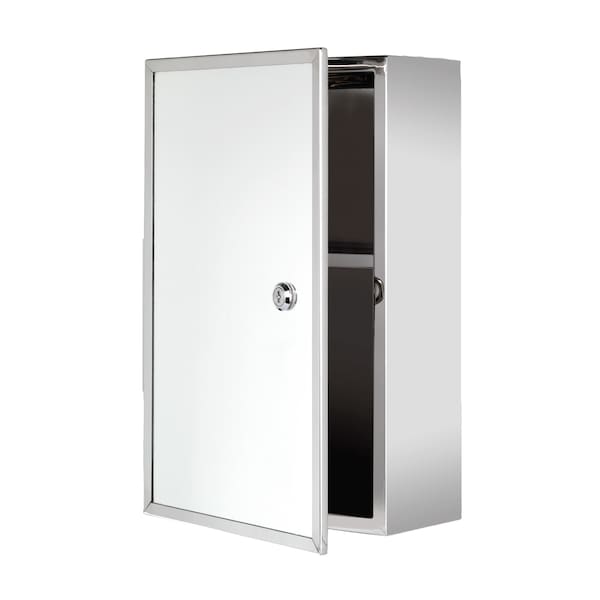 Ketcham 9" x 15" Surface Mounted SS Frame Front Lock Lockable Medicine Cabinet 715K