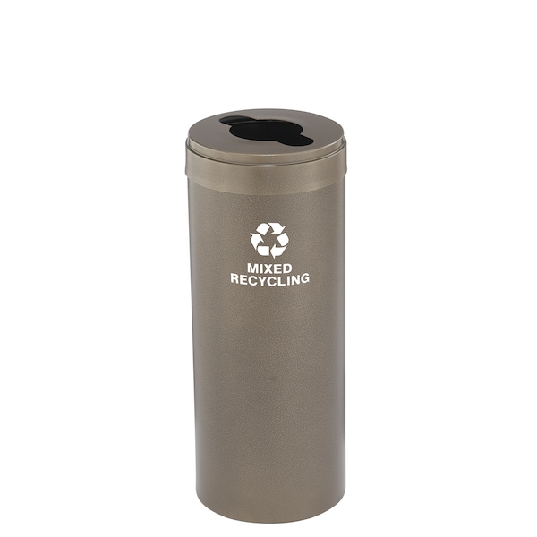 Glaro 12 gal Round Recycling Bin, Bronze Vein M-1232BV-BV-M3 - main