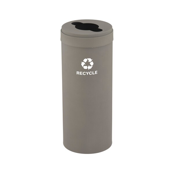 Glaro 15 gal Round Recycling Bin, Nickel M-1242NK-NK-M5 - main