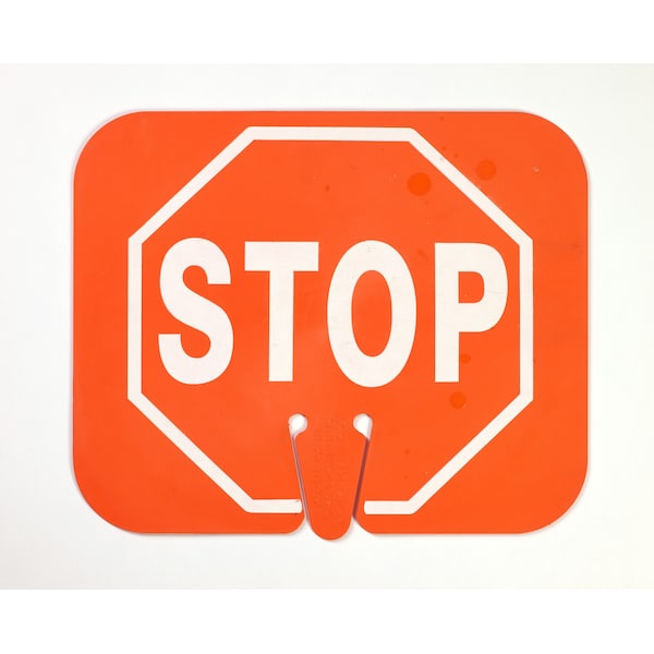 Mutual Industries Cone Sign, Stop, PK2, 8 Inch Height, .5 inch Width M17729-0-4 - main