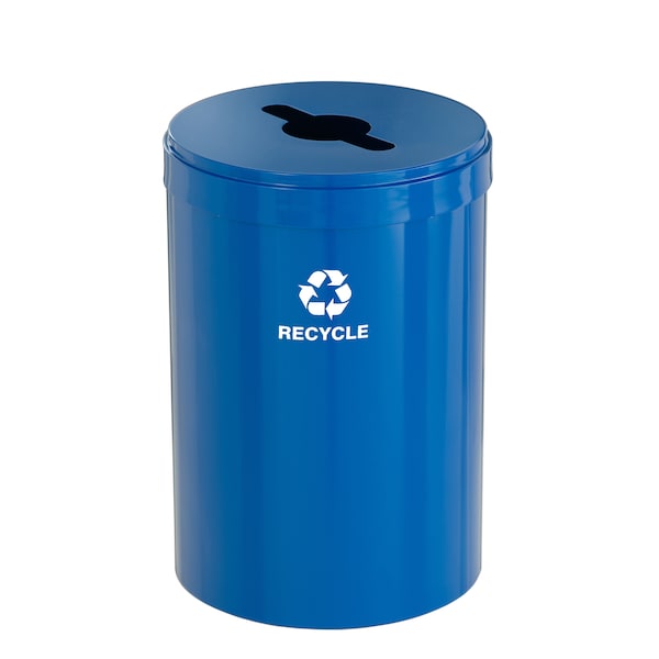 Glaro 41 gal Round Recycling Bin, Blue M-2042BL-BL-M5 - main