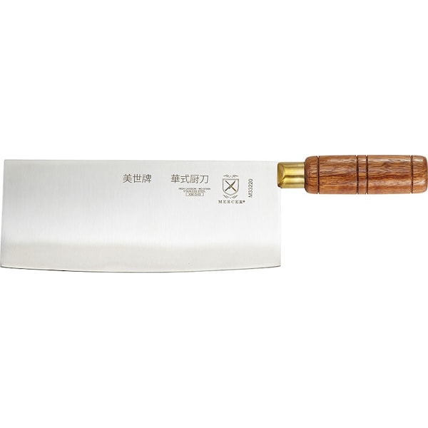 Mercer Cutlery Praxis 8" Chinese Chef Knife, Wood Handle M33220 - main