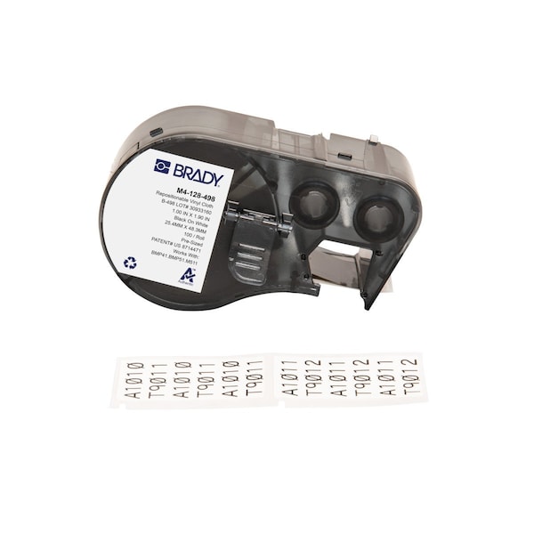 Brady WraparoundLabel, White, Vinyl, 1-29/32inW M4-128-498 - main