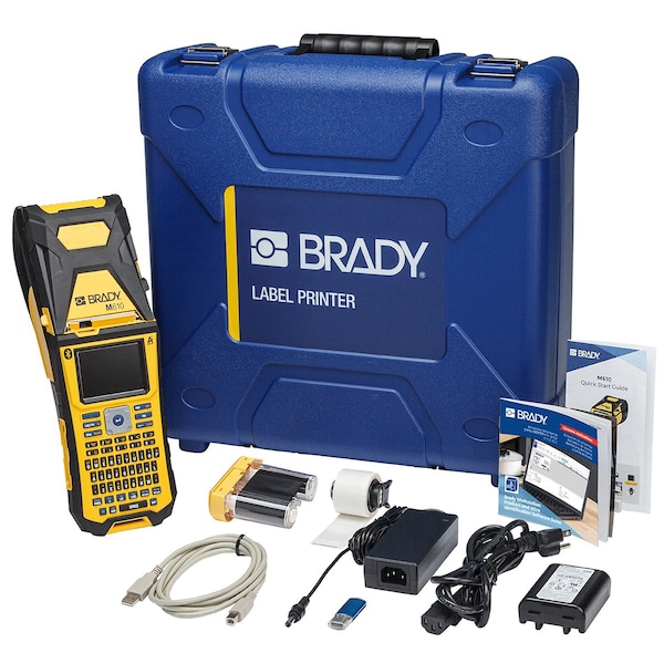 Brady Brady M610 2in Industrial Portable Label Printer with Bluetooth and Product and Wire ID Software and Accessories Kit M610-B-PWID - main