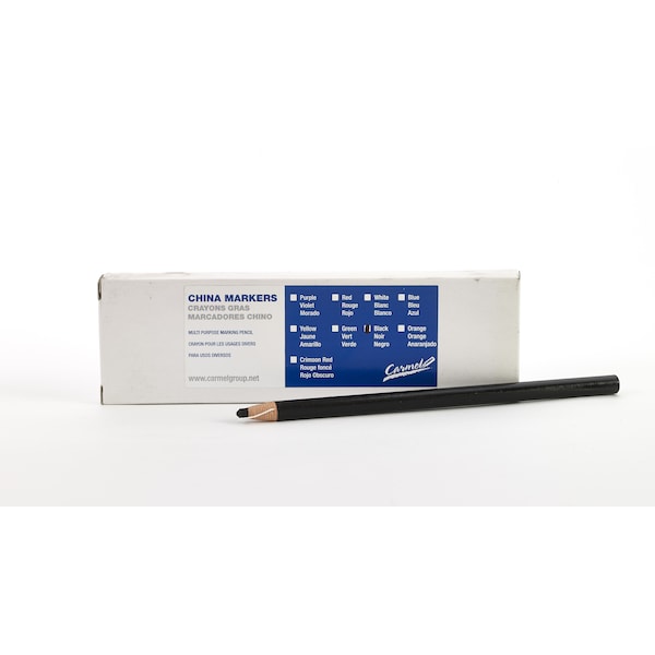 Mutual Industries Peel-Off Multi-Purpose China Marker, PK2, BLACK Color Family, 2 PK M822-91 - main