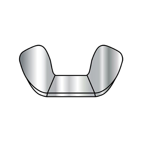 Zoro Select Wing Nut, M5-0.80, Stainless Steel, 10.5 mm Ht, 22 mm Max Wing Span, 2000 PK M5NWCA2 - main