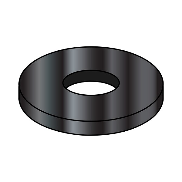 Zoro Select Flat Washer, For Screw Size .172-.312" , Stainless Steel Black Oxide Finish, 5000 PK MS15795-856B - main