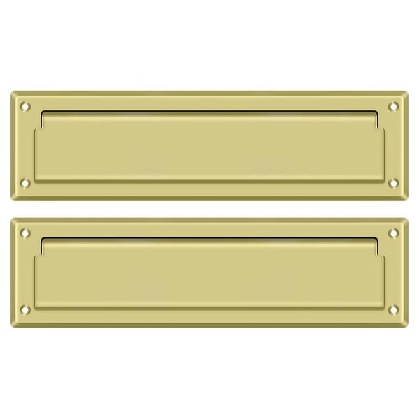 Deltana Mail Slot 131/8" With Interior Flap Bright Brass MS212U3 Zoro