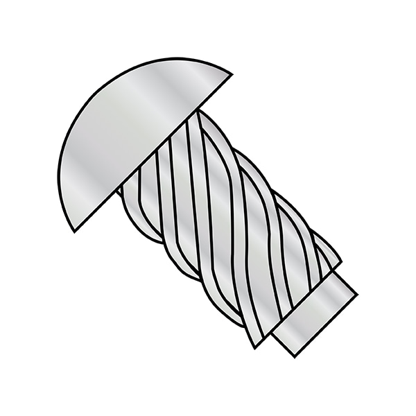 Zoro Select Thumb Screw, #8 Thread Size, Round, Cadmium Steel, 3/8 in Lg, 2000 PK MS21318-41 - main