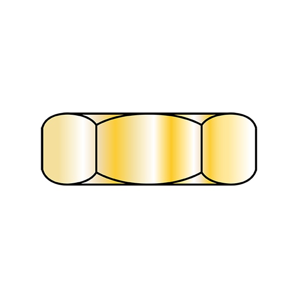 Zoro Select Machine Screw Nut, #10-32, Steel, Cadmium, 1000 PK MS35650-302 - main