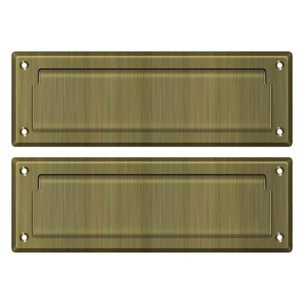 Deltana Mail Slot 8-7/8" With Back Plate Antique Brass MS627U5 - main