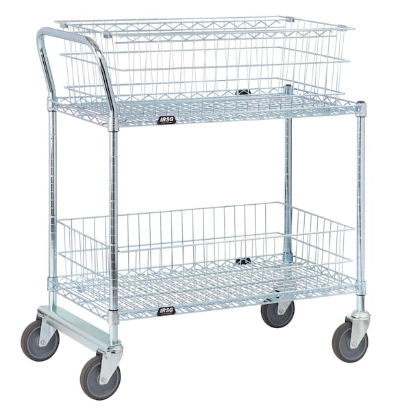 Irsg Mobile Cart with 2 shelves/2 wire baskets MSC-1836C-1 - main