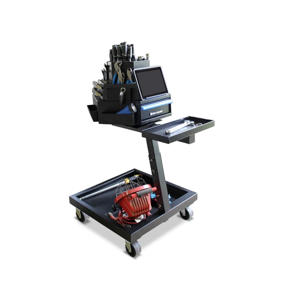 Montezuma Tool Cart, Mobile, Revolving, Steel, 3Tier MRTC2623B Zoro