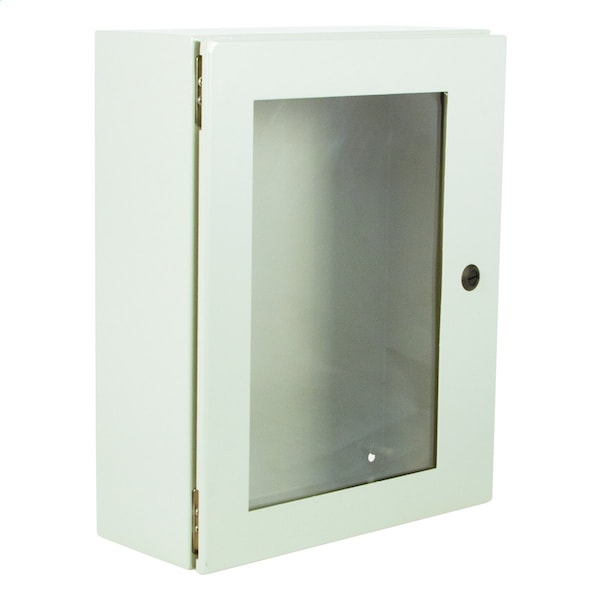 Wiegmann 1/4 Turn Latch Electrical Enclosures, 24 in H, 12 in D, 24 in W, 1, 3R, 12, 13, 4, Carbon Steel N412242412WC - main