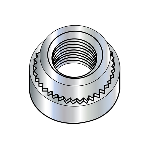 Zoro Select Self Clinching Lock Nut, 3/8