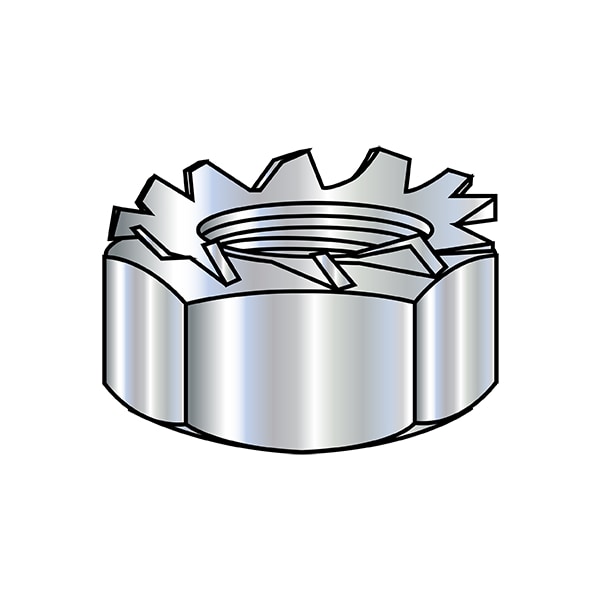 Zoro Select Hex Nut, #8-32, Steel, Zinc Plated, 1/8 in Ht, 5000 PK 0805NK - main