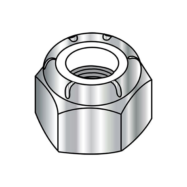 Zoro Select Hex Nut, #8-32, Stainless Steel, Not Graded
