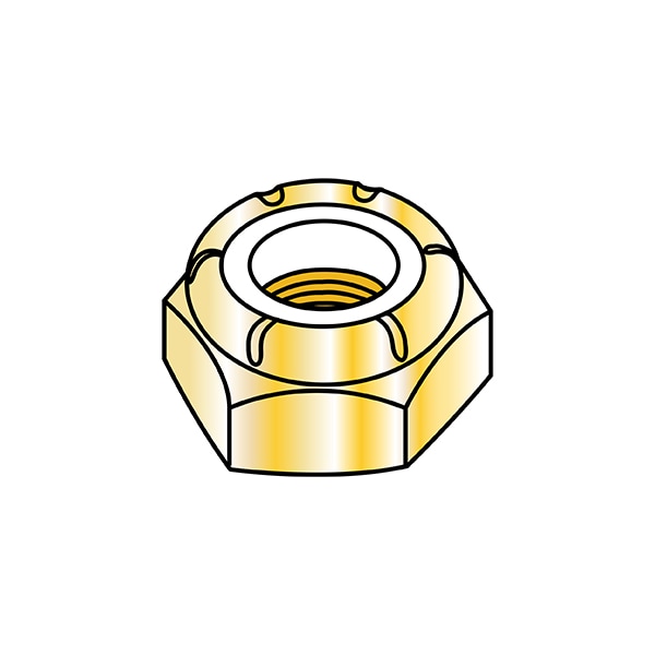 Zoro Select Lock Nut, 5/16"-18, Nylon, Yellow Zinc, 0.25 in Ht, 2000 PK 31NSTY - main