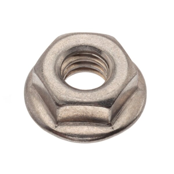 Ampg Flange Nut, 1/4"-20 Size, SS Grade 18-8, 1/4-20, Plain NUT40214C - main