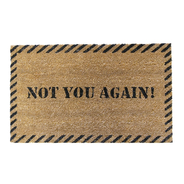 Rubber-Cal "Not You Again" Unwelcome Mat, 18 x 30-Inch 10-106-058 - main