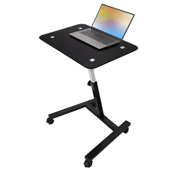Seville Classics Adjustable-Height Computer Stand, 15 3/4 in D X 20.47 to 33.07 in H, 23.62 in W X Black OFF65934B - main