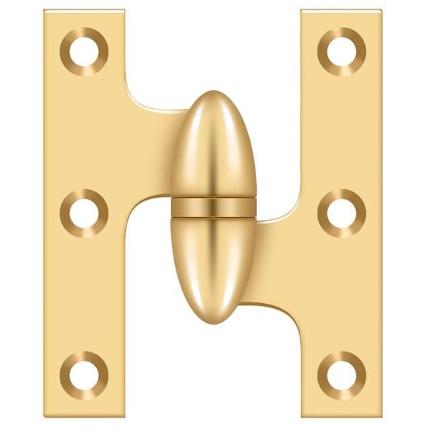 Deltana Lifetime Brass Knuckle Hinge, Holes per Leaf: 3 OK2520CR003-R - main