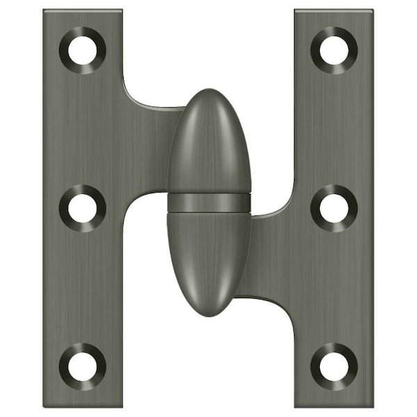 Deltana Antique Nickel Door and Butt Hinge OK2520U15A-R - main
