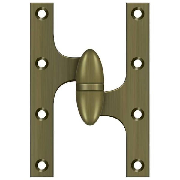 Deltana Antique Brass Door and Butt Hinge OK6040B5-R