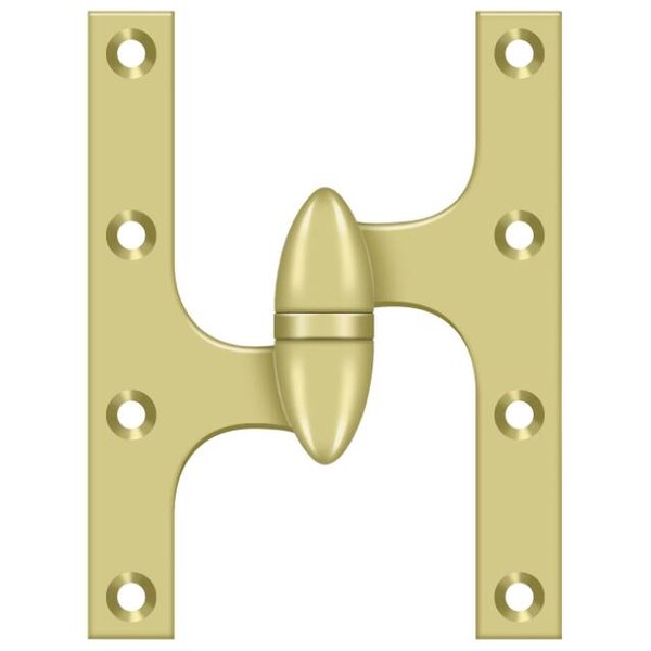 Deltana Bright Brass Door and Butt Hinge OK6050B3-L