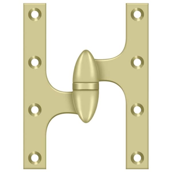 Deltana Bright Brass Door and Butt Hinge OK6050B3UNL-L - main